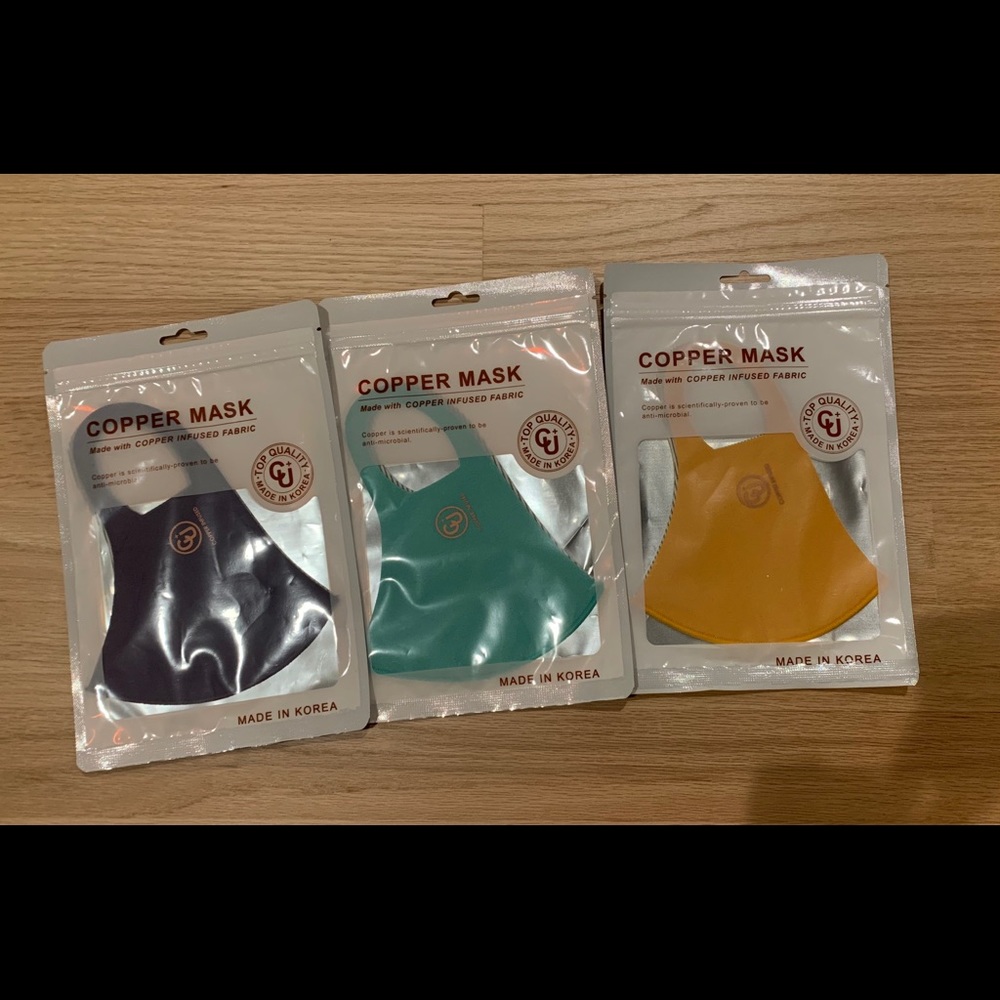 Copper Mask 3pcs (purple, gold, mint)